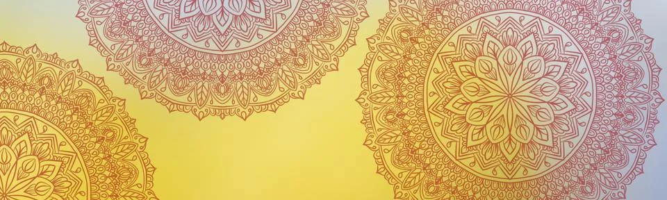 Soft colorful pattern with mandala element. Vintage decorative elements.  Isl Illustrazione stock