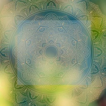 Soft colorful pattern with mandala element. Vintage decorative elements.  Isl Stockillustratie