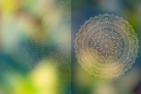 Soft colorful pattern with mandala element. Vintage decorative elements.  Isl Stock Illustration