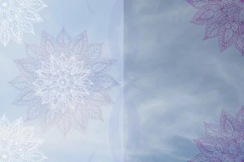 Soft colorful pattern with mandala element. Vintage decorative elements.  Isl Illustrazione stock