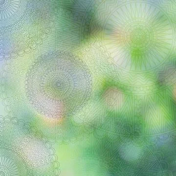 Soft colorful pattern with mandala element. Vintage decorative elements.  Isl 库存插图