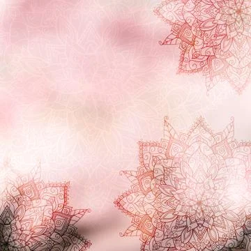 Soft colorful pattern with mandala element. Vintage decorative elements.  Isl 스톡 일러스트