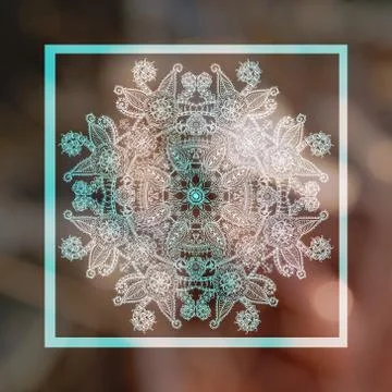 Soft colorful pattern with mandala element. Vintage decorative elements.  Isl 库存插图