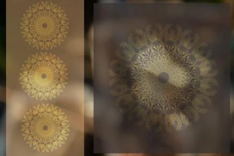 Soft colorful pattern with mandala element. Vintage decorative elements.  Isl Stockillustratie