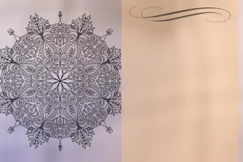 Soft colorful pattern with mandala element. Vintage decorative elements.  Isl Stockillustratie