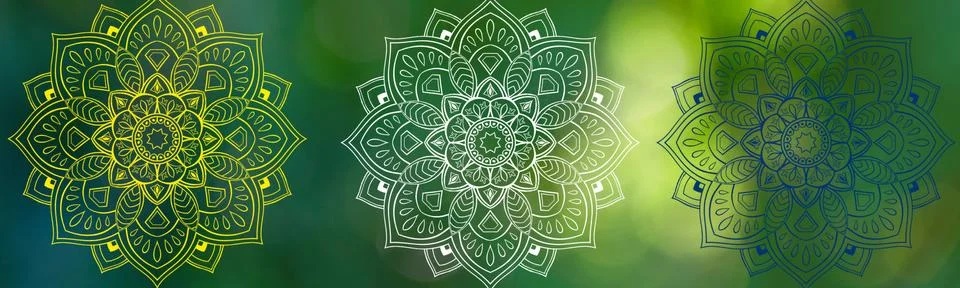 Soft colorful pattern with mandala element. Vintage decorative elements.  Isl Stockillustratie