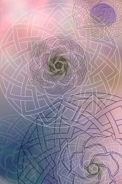 Soft colorful pattern with mandala element. Vintage decorative elements.  Isl Stock Illustration