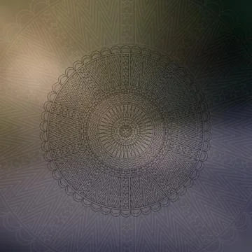 Soft colorful pattern with mandala element. Vintage decorative elements.  Isl Illustrazione stock