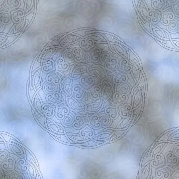 Soft colorful pattern with mandala element. Vintage decorative elements.  Isl Illustrazione stock