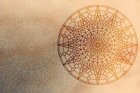 Soft colorful pattern with mandala element. Vintage decorative elements.  Isl 库存插图