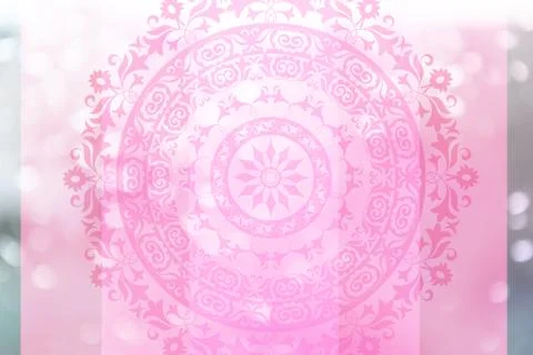 Soft colorful pattern with mandala element. Vintage decorative elements.  Isl Stock Illustration