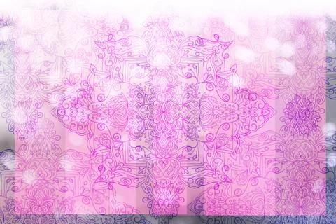 Soft colorful pattern with mandala element. Vintage decorative elements.  Isl Stock Photos