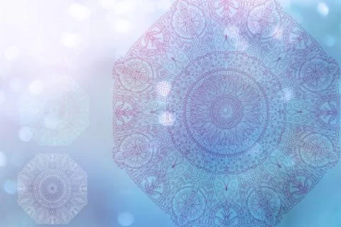 Soft colorful pattern with mandala element. Vintage decorative elements.  Isl Stock Photos