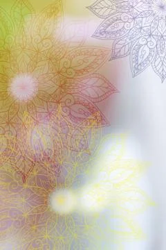 Soft colorful pattern with mandala element. Vintage decorative elements.  Isl Stock Photos