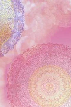 Soft colorful pattern with mandala element. Vintage decorative elements.  Isl Stock Photos