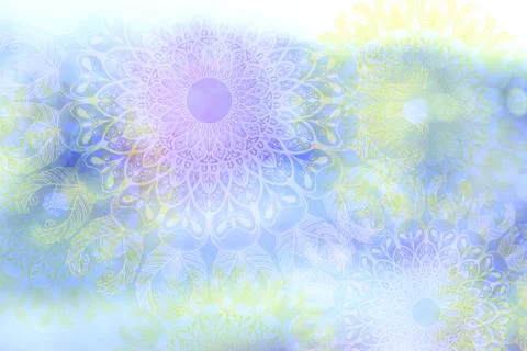 Soft colorful pattern with mandala element. Vintage decorative elements.  Isl Stock Photos