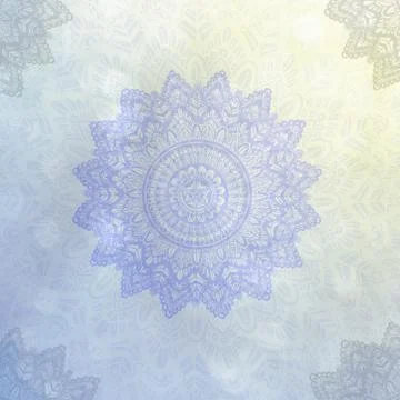 Soft colorful pattern with mandala element. Vintage decorative elements.  Isl Stock Photos