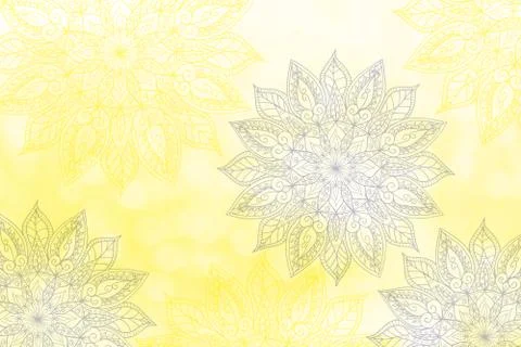 Soft colorful pattern with mandala element. Vintage decorative elements.  Isl Stock Photos