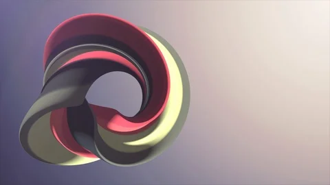 Soft colors 3D curved rainbow donut marshmallow candy seamless loop abstract Stock Footage 89712185