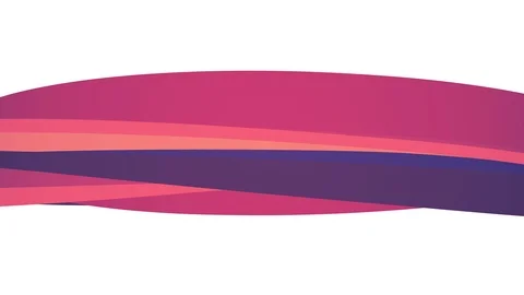Soft colors flat 3D curved red candy line seamless loop abstract shape animation Stock Footage 89571048