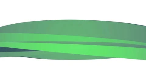 Soft colors flat 3D curved green candy line seamless loop abstract shape Stock Footage 89571245