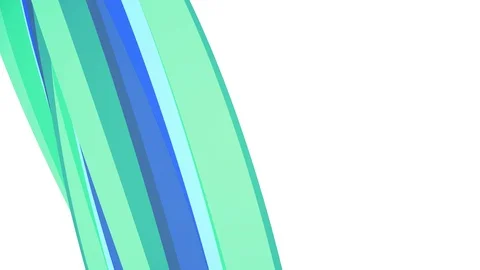 Soft colors flat 3D curved green candy line seamless loop abstract shape Stock-Footage 89573643