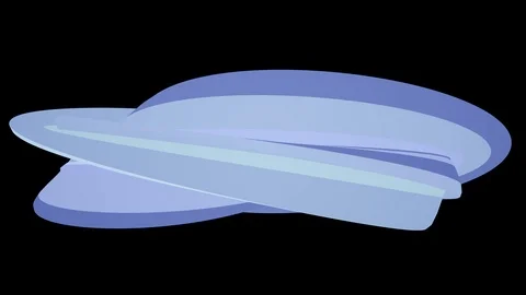 Soft colors flat 3D curved blue candy seamless loop abstract shape animation Stock Footage 90109880
