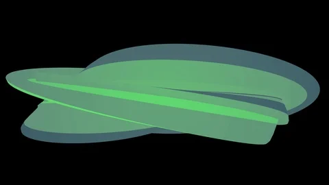Soft colors flat 3D curved green candy seamless loop abstract shape animation Video stock 90110312