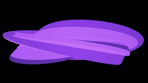Soft colors flat 3D curved purple candy seamless loop abstract shape animation Stock Footage 90110627