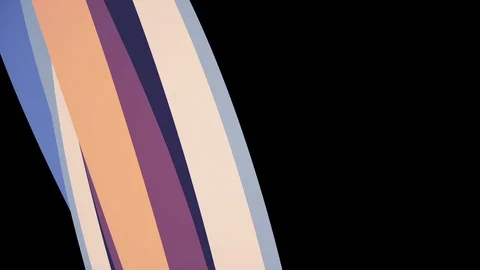 Soft colors flat 3D curved candy line seamless loop abstract shape animation Video stock 90291347