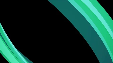 Soft colors flat 3D diagonal green frame curved candy line seamless loop Stock Footage 90349094