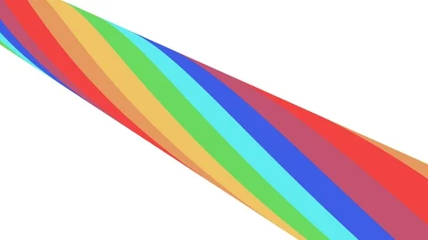 Soft colors flat 3D tube rainbow candy seamless loop abstract shape animation Stock Footage 89569414
