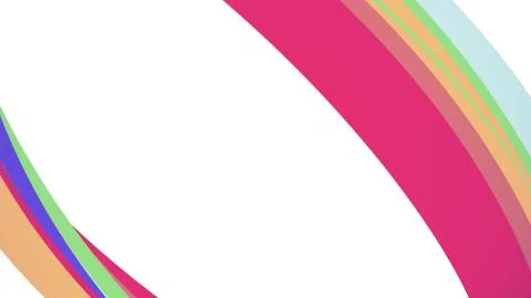 Soft colors flat diagonal frame curved candy line abstract shape illustration 스톡 일러스트