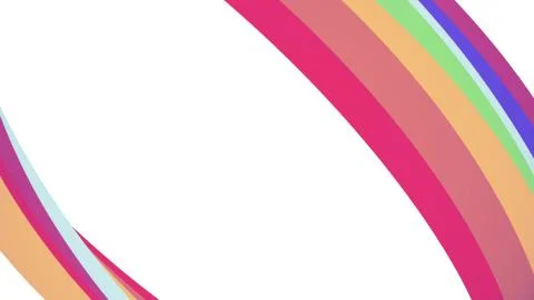 Soft colors flat diagonal frame curved candy line abstract shape illustration 스톡 일러스트