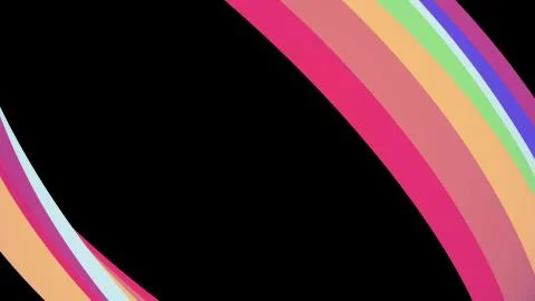 Soft colors flat diagonal frame curved candy line abstract shape illustration Stock Illustration