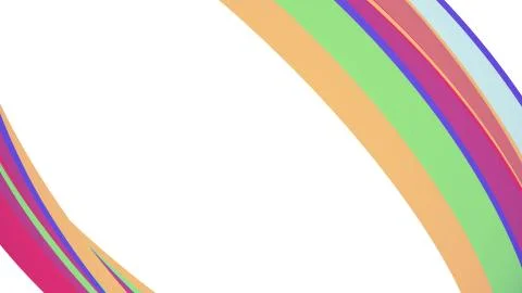 Soft colors flat diagonal frame curved candy line abstract shape illustration 스톡 일러스트
