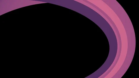 Soft colors flat purple rainbow frame curved candy line seamless loop abstract Stock Footage 90370539