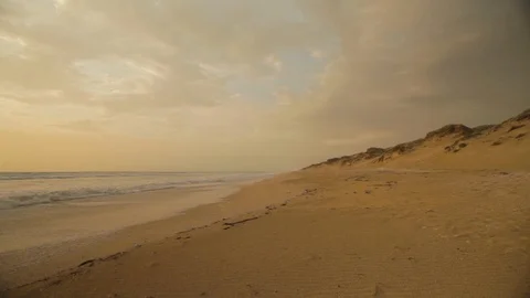 Soft Coloured Sunset in the Beach Stockbeeldmateriaal 108843489