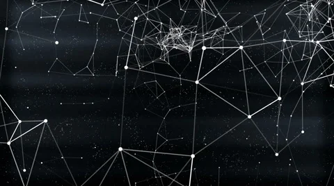Soft connected lines in space Stock Footage 60207250