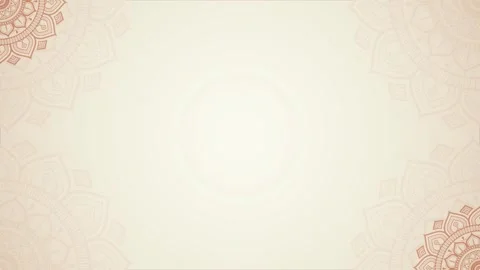 Soft Cream Background with Animated Mandala Texture Stock Footage 289120436