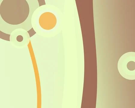 Soft cream fields, rounded forms and slender ochre lines suggest an abstrac.. Stock Illustration
