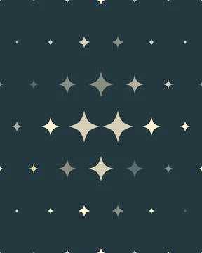 Soft cream star shapes form a balanced repeating composition on a charcoal .. Stock Illustration