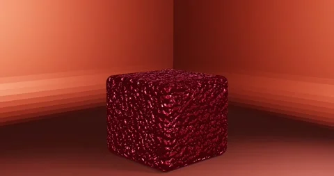 Soft cube 3d animation Stock Footage 221846360