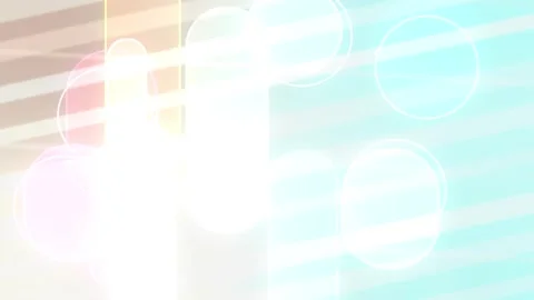 Soft cyan cream gradient with glowing rounded geometric shapes, Seamless Loop Stock Footage 341858455