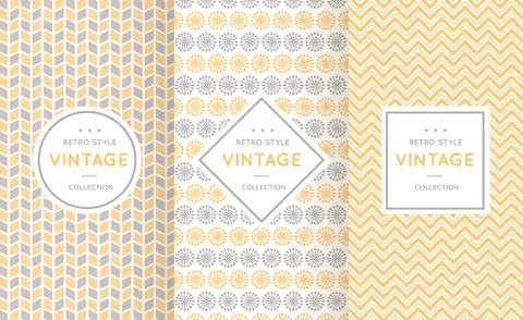 Soft different vector seamless patterns Illustrazione stock