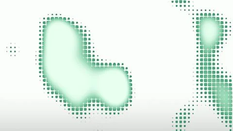 Soft diffused green dot pattern on white background 스톡 일러스트