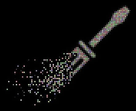 Soft Dissolving Pixel Halftone Screwdriver Icon Stock Illustration