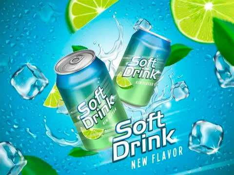 Soft drink ad 스톡 일러스트