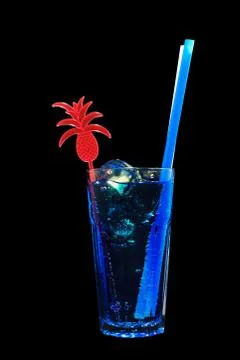 Soft drink on a black background 库存照片