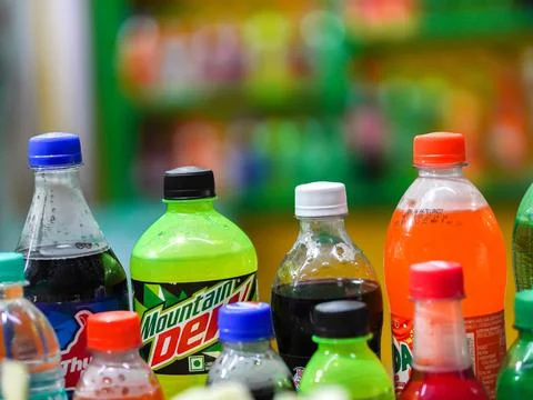 Soft drink bottles Stock Photos